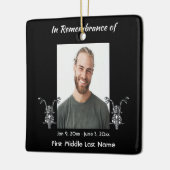 Memorial Photo Motorfiets Biker Keramisch Ornament (Links)