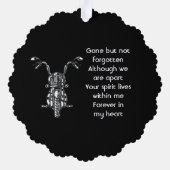 Memorial Photo Motorfiets Biker Ornament Kaart (Achterkant)