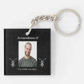 Memorial Photo Motorfiets Biker Sleutelhanger (Achterkant)