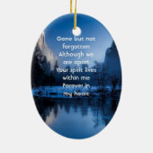 Memorial Photo Mountain Lake Winter Snow Keramisch Ornament (Achterkant)