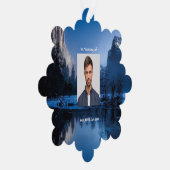 Memorial Photo Mountain Lake Winter Snow Ornament Kaart (Rechts)