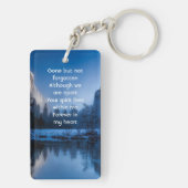 Memorial Photo Mountain Lake Winter Snow Sleutelhanger (achterkant)