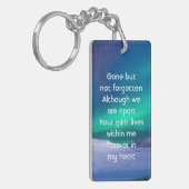 Memorial Photo Northern Lights Aurora Borealis Sleutelhanger (Voorkant Links)