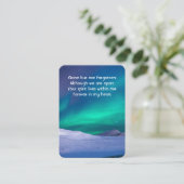 Memorial Photo Northern Lights Aurora Borealis Visitekaartje (Staand voorkant)