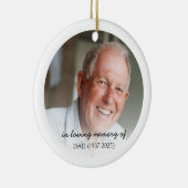 Memorial Photo Ornament met QR-code (Rechts)