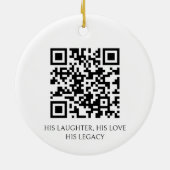 Memorial Photo Ornament met QR-code (Achterkant)