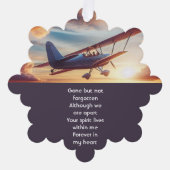 Memorial Photo Pilot Airplane Flying Sunset Ornament Kaart (Voorkant)