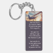 Memorial Photo Pilot Airplane Flying Sunset Sleutelhanger (Voorkant Links)