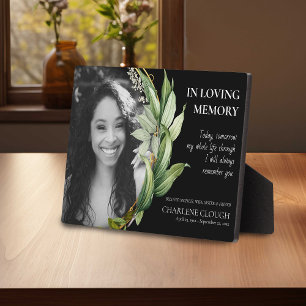 Memorial Photo Plaque   Greenery Foliage Lijst Fotoplaat