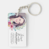 Memorial Photo Plaque | Lijst van de waterloor Sleutelhanger (achterkant)