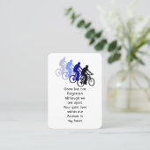 Memorial Photo Prayer Biker Bicycle Visitekaartje (Staand voorkant)