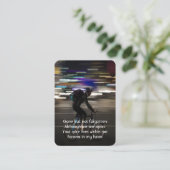 Memorial Photo Prayer Biker Bicycle Visitekaartje (Staand voorkant)