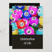 Memorial Photo Prayer Bingo Game Kaart (Voorkant / Achterkant)