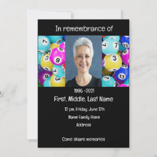 Memorial Photo Prayer Bingo Game Kaart