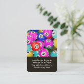 Memorial Photo Prayer Bingo Game Visitekaartje (Staand voorkant)