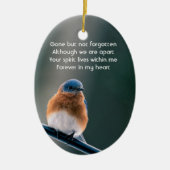 Memorial Photo Prayer Bluebird Garden Bird Keramisch Ornament (Voorkant)