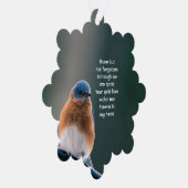 Memorial Photo Prayer Bluebird Garden Bird Ornament Kaart (Rechts)