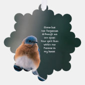 Memorial Photo Prayer Bluebird Garden Bird  Ornament Kaart (Voorkant)