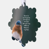 Memorial Photo Prayer Bluebird Garden Bird  Ornament Kaart (Links)