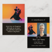 Memorial Photo Prayer Dancer Dancer Danser Danser Visitekaartje (Voorkant / Achterkant)