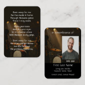 Memorial Photo Prayer Drummer Drums Band Christeli Visitekaartje (Voorkant / Achterkant)