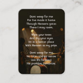 Memorial Photo Prayer Drummer Drums Band Christeli Visitekaartje (Voorkant)