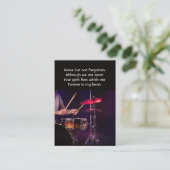 Memorial Photo Prayer Drummer Drums Band Visitekaartje (Staand voorkant)