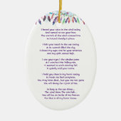 Memorial Photo Prayer Feathers Boho Tribal Native Keramisch Ornament (Voorkant)