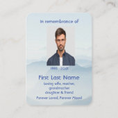 Memorial Photo Prayer Fog Smoky Mountains Visitekaartje (Achterkant)