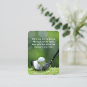 Memorial Photo Prayer Golfer Golf Course Golfing Visitekaartje (Staand voorkant)