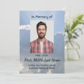 Memorial Photo Prayer Heavenly Sky Kaart (Staand voorkant)