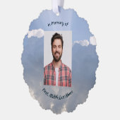 Memorial Photo Prayer Heavenly Sky Ornament Kaart (Links)