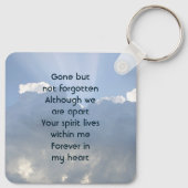 Memorial Photo Prayer Heavenly Sky Sleutelhanger (Achterkant)