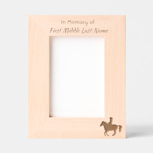 Memorial Photo Prayer Horse Back Riding Gegraveerde Lijstjes