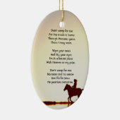 Memorial Photo Prayer Horse Back Riding Keramisch Ornament (Rechts)