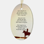 Memorial Photo Prayer Horse Back Riding Keramisch Ornament (Links)