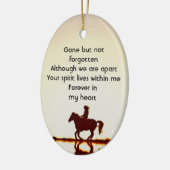 Memorial Photo Prayer Horse Back Riding Keramisch Ornament (Links)
