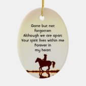 Memorial Photo Prayer Horse Back Riding Keramisch Ornament (Voorkant)