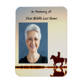 Memorial Photo Prayer Horse Back Riding Magneet (Verticaal)