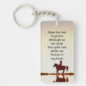 Memorial Photo Prayer Horse Back Riding Sleutelhanger (Voorkant)