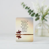 Memorial Photo Prayer Horse Back Riding Visitekaartje (Staand voorkant)