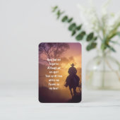 Memorial Photo Prayer Horse Back Riding Visitekaartje (Staand voorkant)