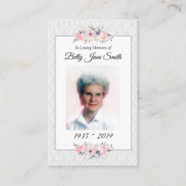 Memorial Photo Prayer Kaart | De gebeden van de He Visitekaartje