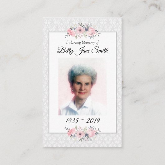 Memorial Photo Prayer Kaart | De gebeden van de He Visitekaartje (Voorkant)