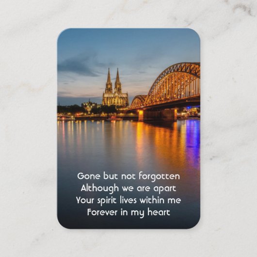 Memorial Photo Prayer Keulen Kathedraal Duitsland Visitekaartje (Voorkant)