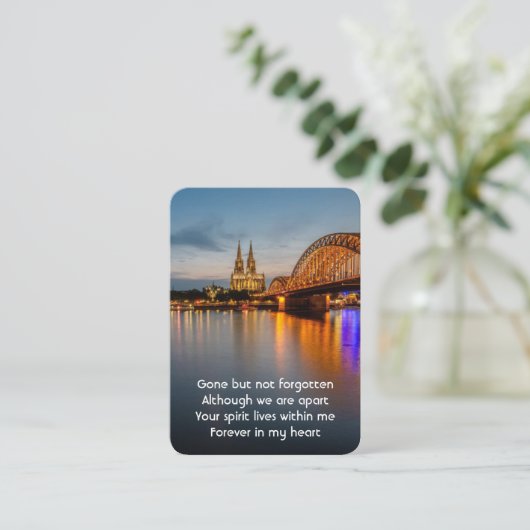 Memorial Photo Prayer Keulen Kathedraal Duitsland Visitekaartje (Staand voorkant)