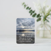 Memorial Photo Prayer Lake Evening Sunset Visitekaartje (Staand voorkant)