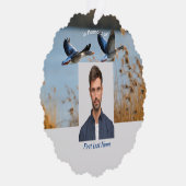 Memorial Photo Prayer Lake Geese Birds Ornament Kaart (Rechts)