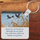Memorial Photo Prayer Lake Geese Birds Sleutelhanger (Achterkant)