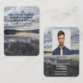 Memorial Photo Prayer Lake Reflection Peaceful Visitekaartje (Voorkant / Achterkant)